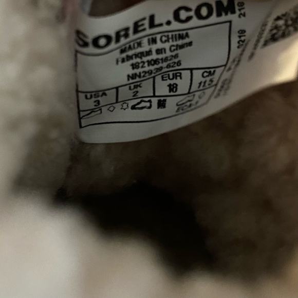 Sorel Dusty Pink Chrome Grey Animal Print Caribootie Booties Baby Sz 3 - Picture 3 of 6